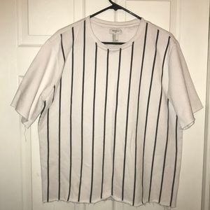 Striped black and white mens shirt